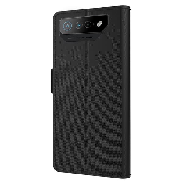 SKALO Asus ROG Phone 7 5G Kortholder Mirror Flip Cover - Sort