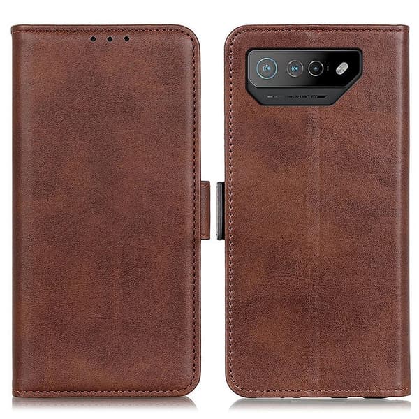 SKALO Asus ROG Phone 7 5G Premium Plånboksfodral - Brun