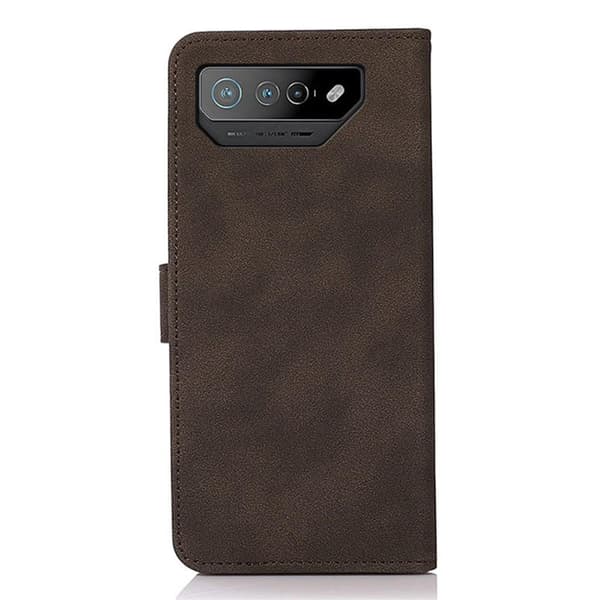 SKALO Asus ROG Phone 7 5G KHAZNEH Lompakkokotelo PU-nahasta - Ruskea