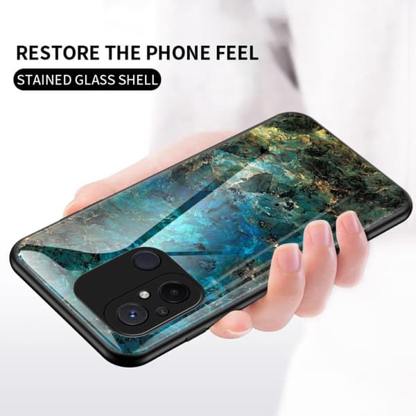SKALO Xiaomi Redmi 12C 4G Marmori karkaistu lasi TPU-suojakuori - #2