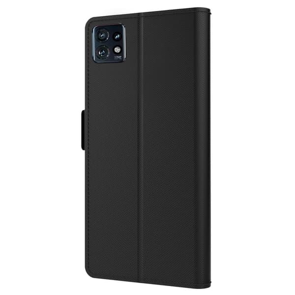 SKALO Motorola Edge 40 Pro 5G Korthållare Spegel Plånbok - Svart