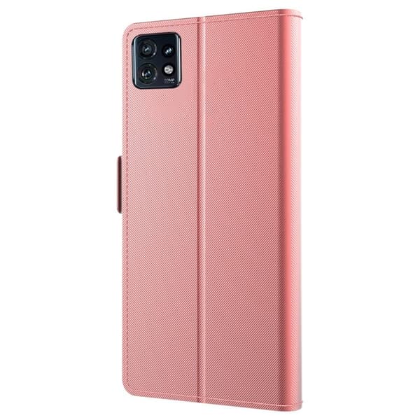 SKALO Motorola Edge 40 Pro 5G Kortinhaltijan peililompakko - Ruusukulta