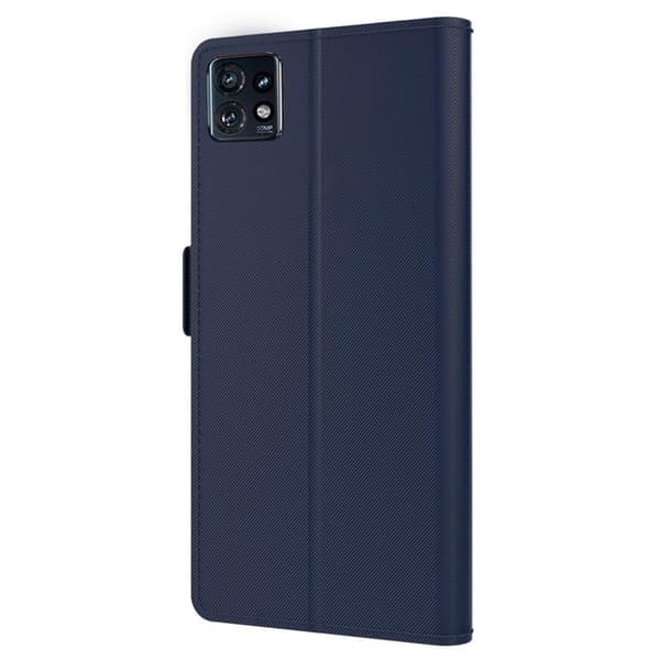 SKALO Motorola Edge 40 Pro 5G Kortinhaltijan peililompakko - Sininen