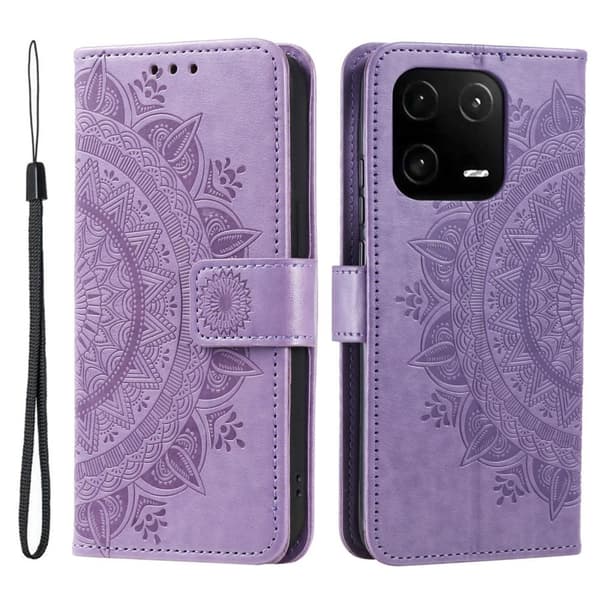 SKALO Xiaomi 13 Pro 5G Mandala lompakkokotelo - Violetti