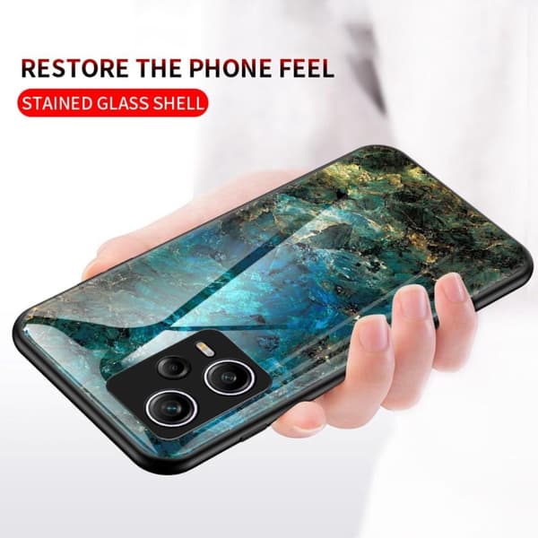 SKALO Xiaomi Redmi Note 12 Pro 5G Marmor hærdet glas TPU Cover - #4