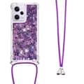 Pikkukuva 2 / 6: SKALO Xiaomi Redmi Note 12 Pro 5G Juoksuhiekka Glitter Mobile kaulapanta - Violetti