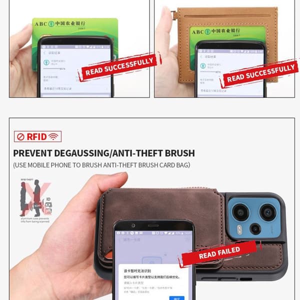 SKALO Xiaomi Redmi Note 12 Pro 5G PU-nahkainen Suojakuori Lompakolla - Musta