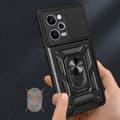 Pikkukuva 6 / 9: SKALO Xiaomi Redmi Note 12 Pro 5G Armor hybridi metallirengas kameran liukusäädin - - Punainen