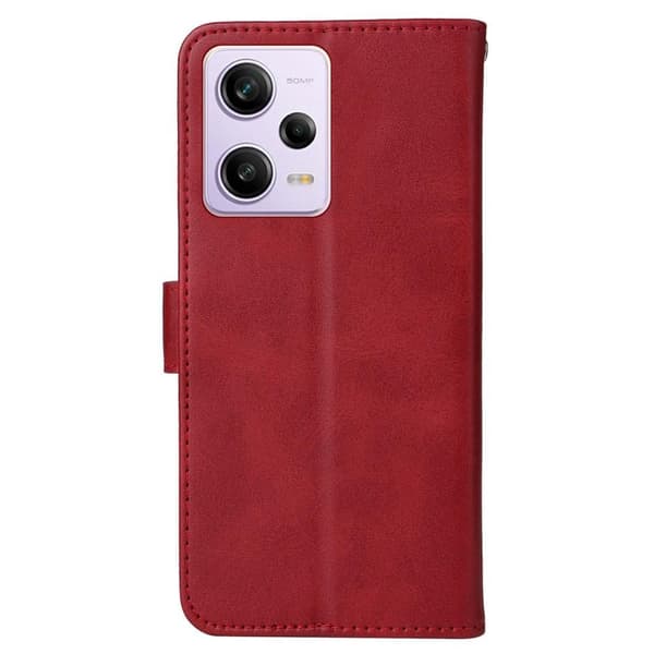 SKALO Xiaomi Redmi Note 12 Pro 5G Plånboksfodral i PU-Läder - Röd