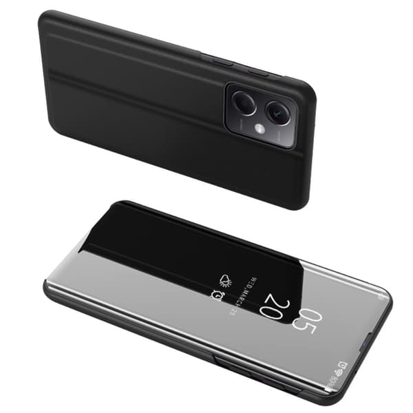 SKALO Xiaomi Redmi Note 12 Pro 5G Clear View Spegel fodral - Svart