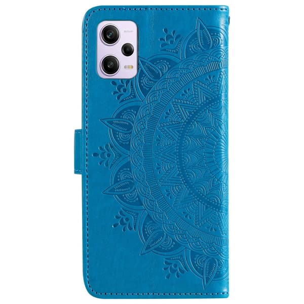 SKALO Xiaomi Redmi Note 12 Pro 5G Mandala lompakkokotelo - Sininen