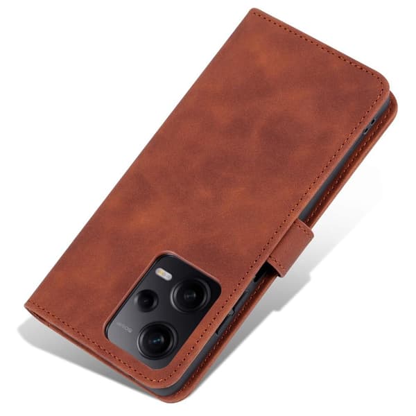SKALO Xiaomi Redmi Note 12 Pro 5G AZNS Plånboksfodral - Brun