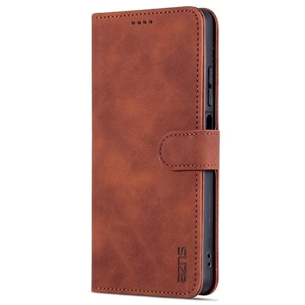 SKALO Xiaomi Redmi Note 12 Pro 5G AZNS Plånboksfodral - Brun