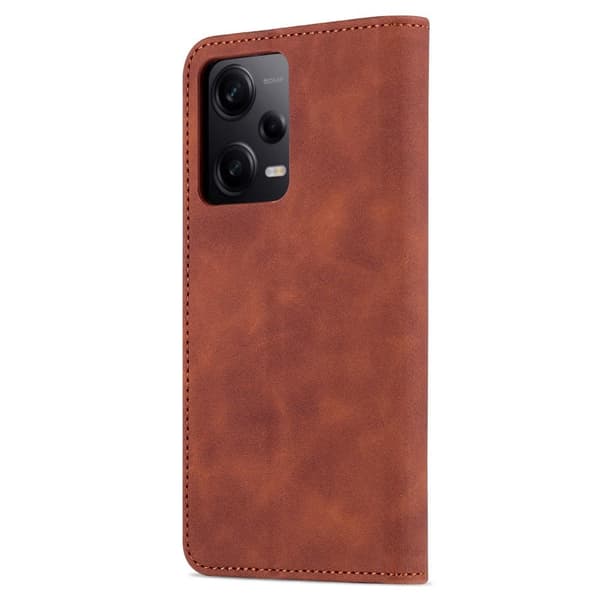 SKALO Xiaomi Redmi Note 12 Pro 5G AZNS Plånboksfodral - Brun