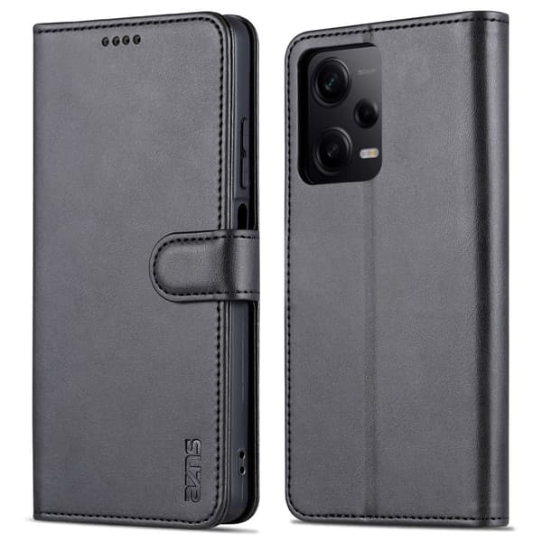 SKALO Xiaomi Redmi Note 12 Pro 5G AZNS Plånboksfodral - Svart