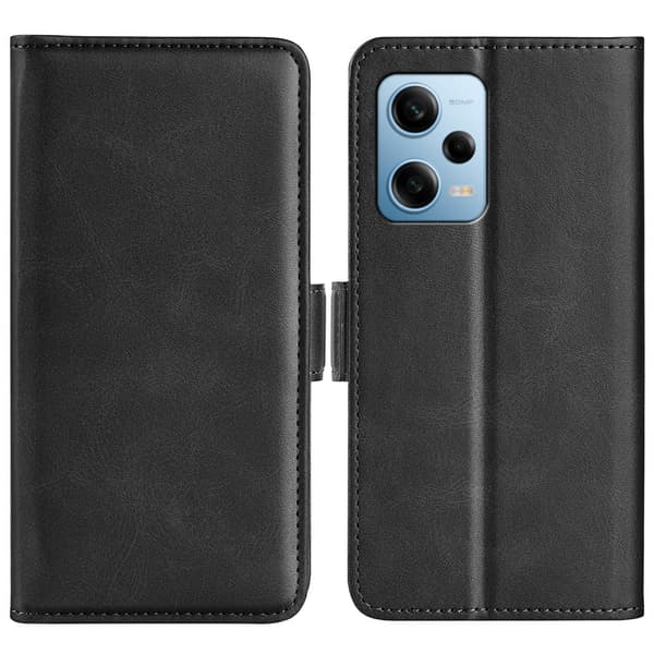 SKALO Xiaomi Redmi Note 12 Pro 5G Premium Wallet Lompakkokotelo - Musta