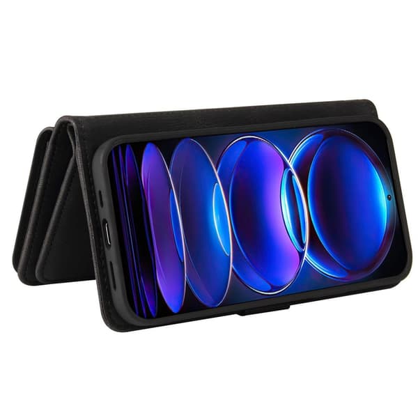 SKALO Xiaomi Redmi Note 12 Pro 5G Big Wallet 17-FACK Plånboksfodral - Svart