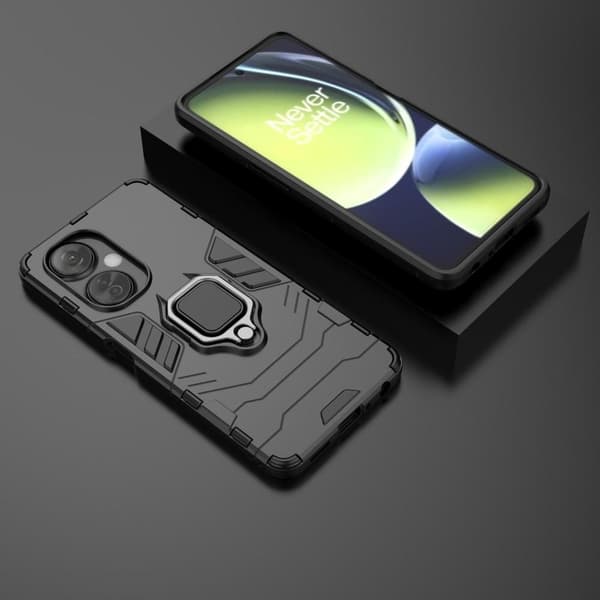 SKALO OnePlus Nord CE 3 Lite 5G Armor Hybrid Metallring skal - Svart
