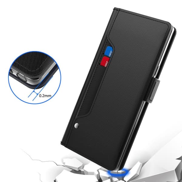 SKALO OnePlus Nord CE 3 Lite 5G Kortholder Mirror Flip Cover - Sort
