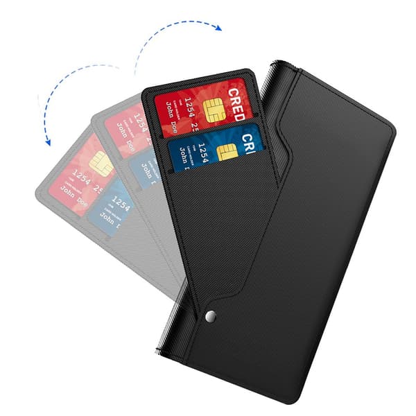 SKALO OnePlus Nord CE 3 Lite 5G Kortholder Mirror Flip Cover - Sort