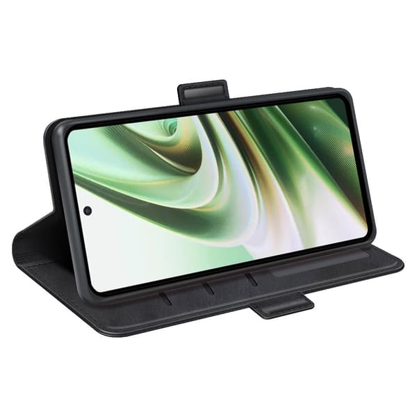 SKALO OnePlus Nord CE 3 Lite 5G Premium Wallet Flip Cover - Sort