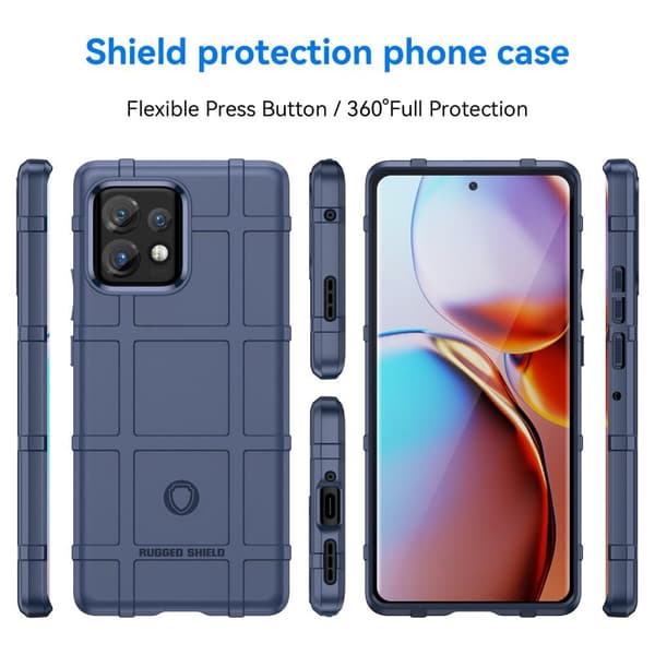 SKALO Motorola Edge 40 Pro 5G Rugged Shield iskunkestävä TPU suojakuori