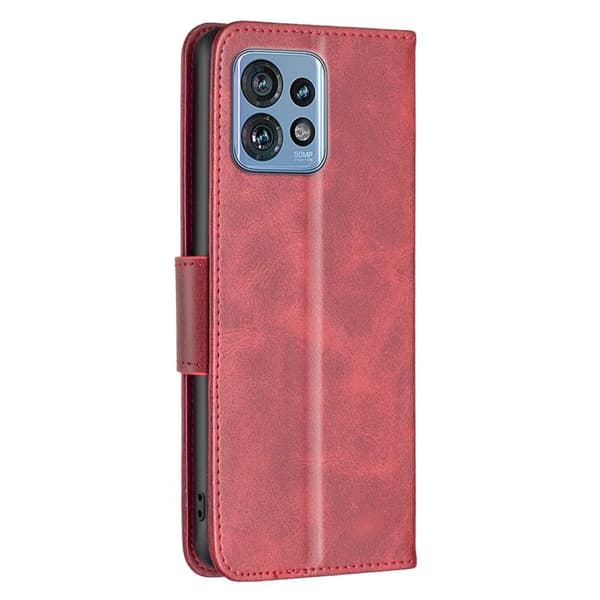 SKALO Motorola Edge 40 Pro 5G Lompakkokotelo PU-nahkaa - Punainen