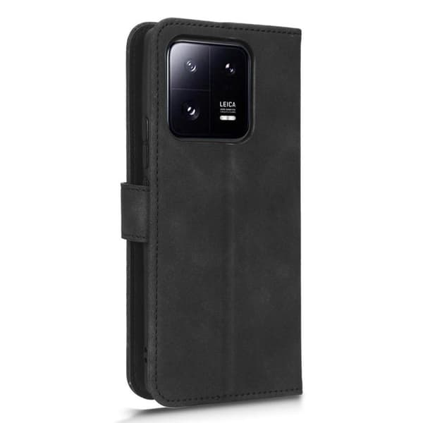 SKALO Xiaomi 13 Pro 5G Matt PU-læderpungetui - Sort