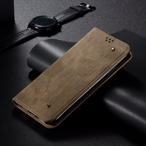 SKALO Xiaomi 13 Pro 5G Jeans Flip Cover - Khaki