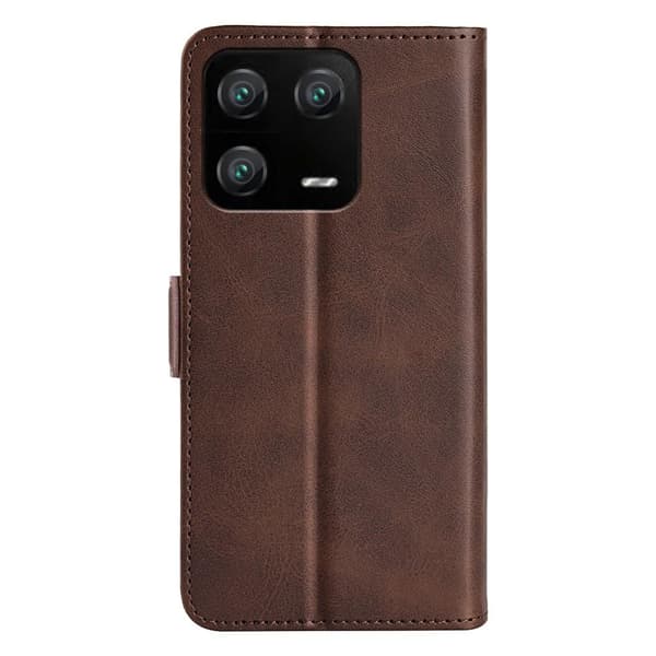 SKALO Xiaomi 13 Pro 5G Premium Wallet Flip Cover - Brun