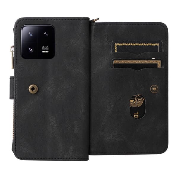 SKALO Xiaomi 13 Pro 5G Big Wallet 17-FACK Plånboksfodral - Svart