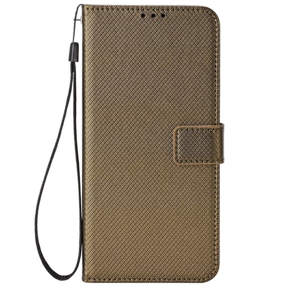 SKALO Motorola Moto G73 5G Premium Mini Rhombus Wallet Flip Cover - Brun