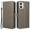 Miniatyrbillede 1 af 8: SKALO Motorola Moto G73 5G Premium Mini Rhombus Wallet Flip Cover - Brun
