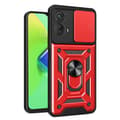 Miniatyrbillede 1 af 8: SKALO Motorola Moto G73 5G Armor Hybrid Metal Ring Camera Slider - Rød