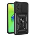 Miniatyrbild 1 av 8: SKALO Motorola Moto G73 5G Armor Hybrid Metallring Kameraslider - Svart