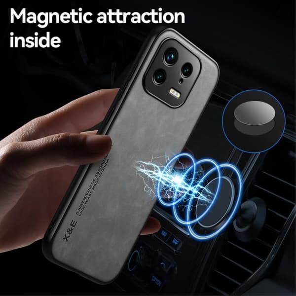 SKALO Xiaomi 13 5G X&E PU-nahka Suojakuori - Sininen