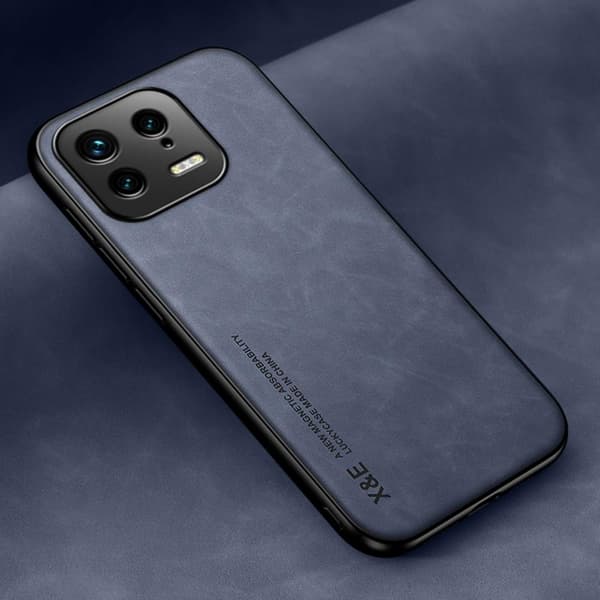 SKALO Xiaomi 13 5G X&E PU-nahka Suojakuori - Sininen