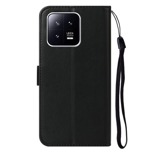 SKALO Xiaomi 13 5G Flip Cover m. pung i PU-læder - Sort
