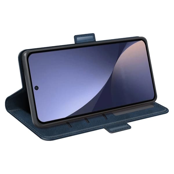 SKALO Xiaomi 13 5G Premium Wallet Flip Cover - Blå