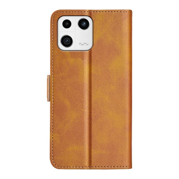 SKALO Xiaomi 13 5G Premium Wallet Flip Cover - Lys brun
