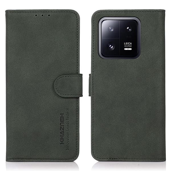 SKALO Xiaomi 13 5G KHAZNEH Plånboksfodral i PU-Läder - Grön