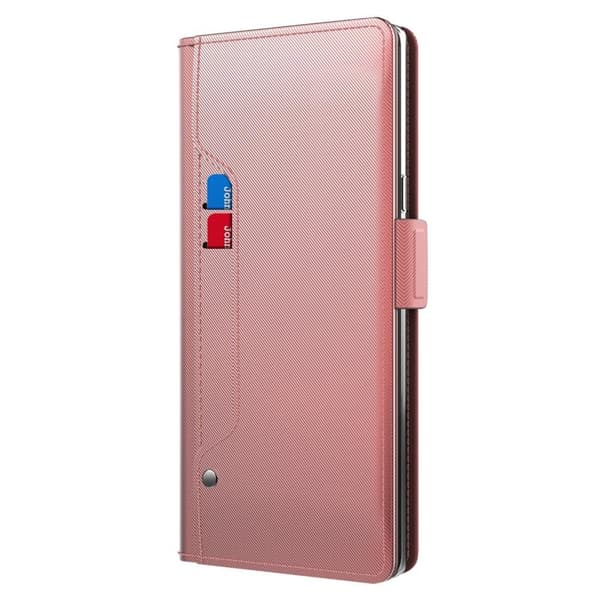 SKALO Xiaomi 13 5G Kortholder Mirror Flip Cover - Rosa guld