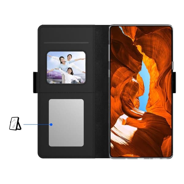 SKALO Xiaomi 13 5G Kortinhaltijan peililompakko - Musta