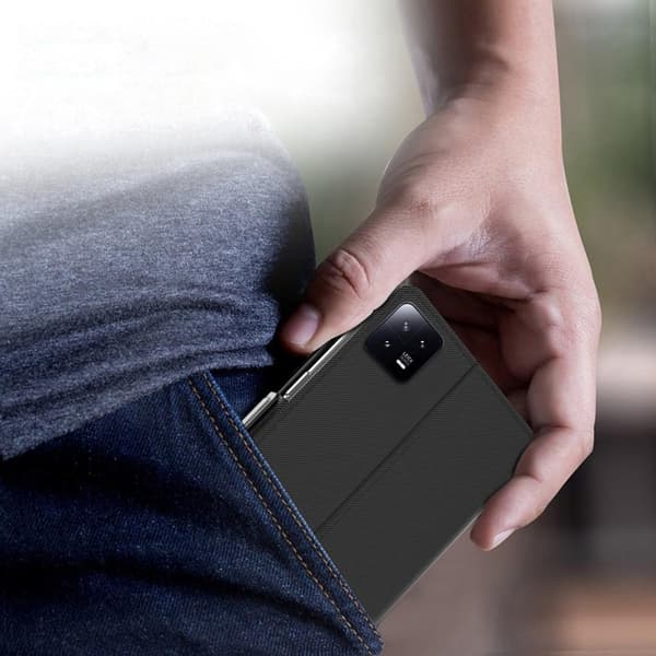 SKALO Xiaomi 13 5G Kortinhaltijan peililompakko - Musta