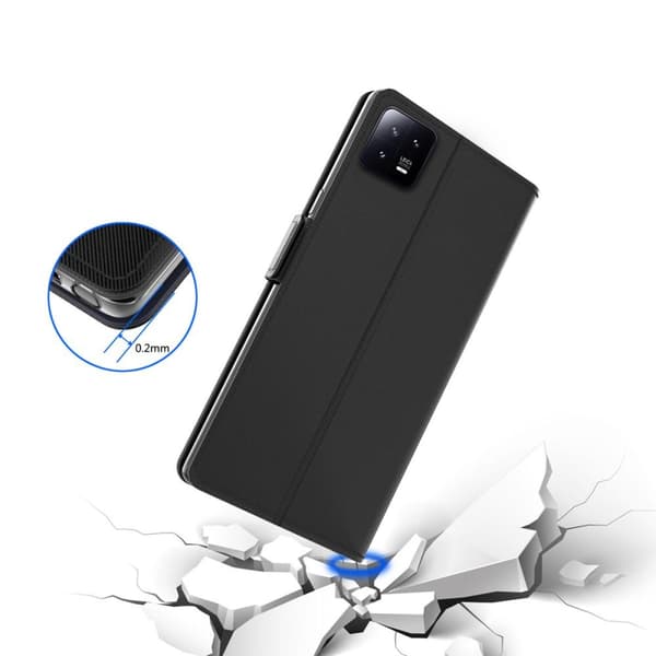 SKALO Xiaomi 13 5G Kortinhaltijan peililompakko - Musta