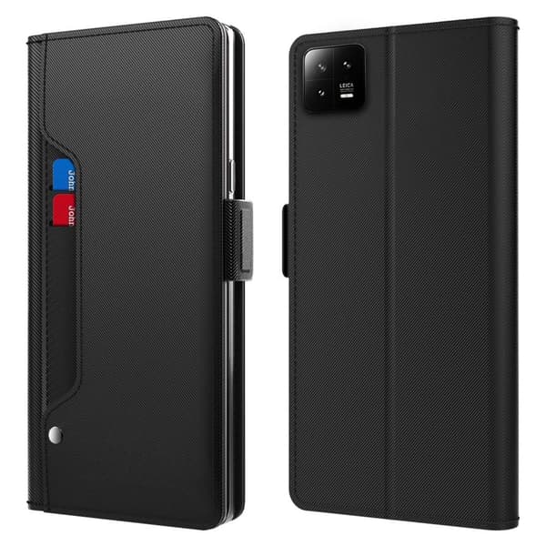 SKALO Xiaomi 13 5G Kortinhaltijan peililompakko - Musta
