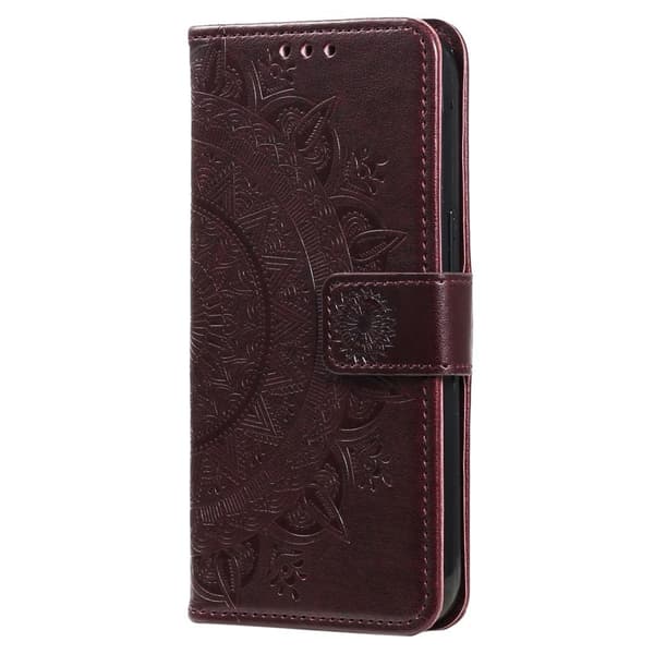 SKALO Xiaomi 13 5G Mandala lompakkokotelo - Ruskea