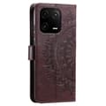 Pikkukuva 6 / 6: SKALO Xiaomi 13 5G Mandala lompakkokotelo - Ruskea