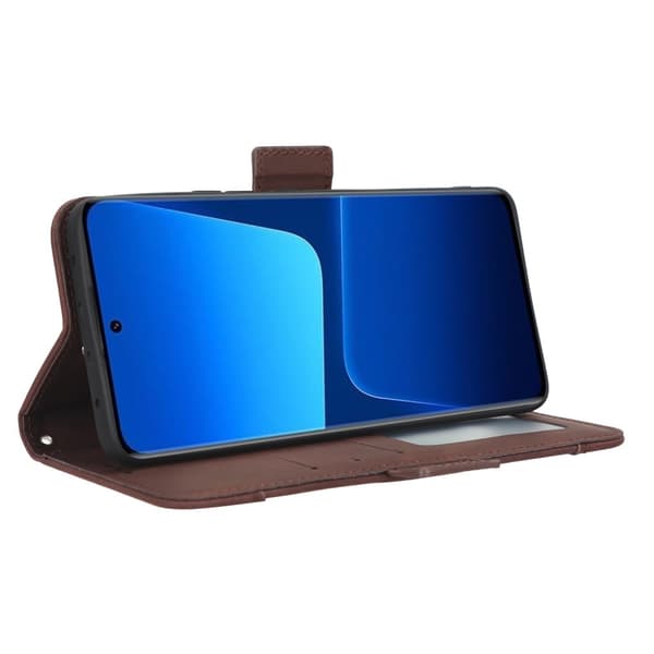 SKALO Xiaomi 13 5G 6-lokeroa Lompakkokotelo - Ruskea