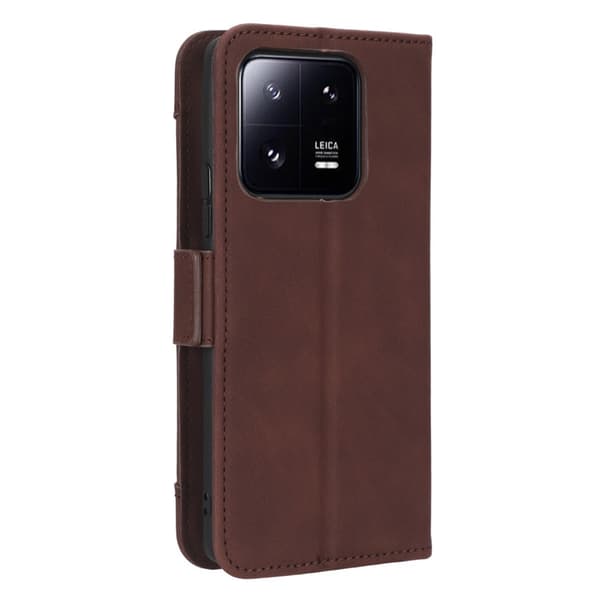 SKALO Xiaomi 13 5G 6-lokeroa Lompakkokotelo - Ruskea